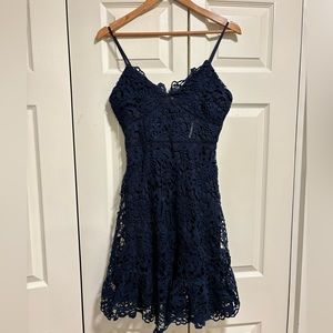Blue lace dress